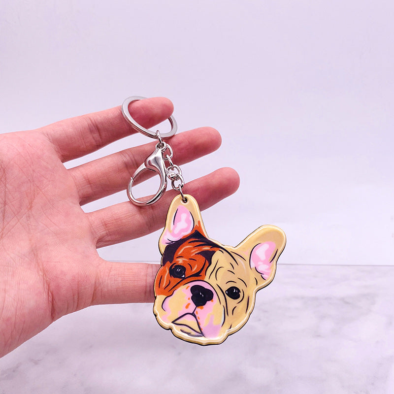 Wholesale of Cute Dog Acrylic Keychains